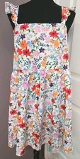 Shein Curve Sleeveless Summer Floral Dress Size 3XL~Elastic Low Back W/Tie~NWT