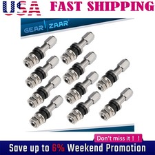 10x Stainless Steel Wheel Tire Valve Stems Hight Pressure Bolt In W Caps Set 10x Stainless Steel Wheel Tire Valve Stems Hight Pressure Bolt In W Caps Set