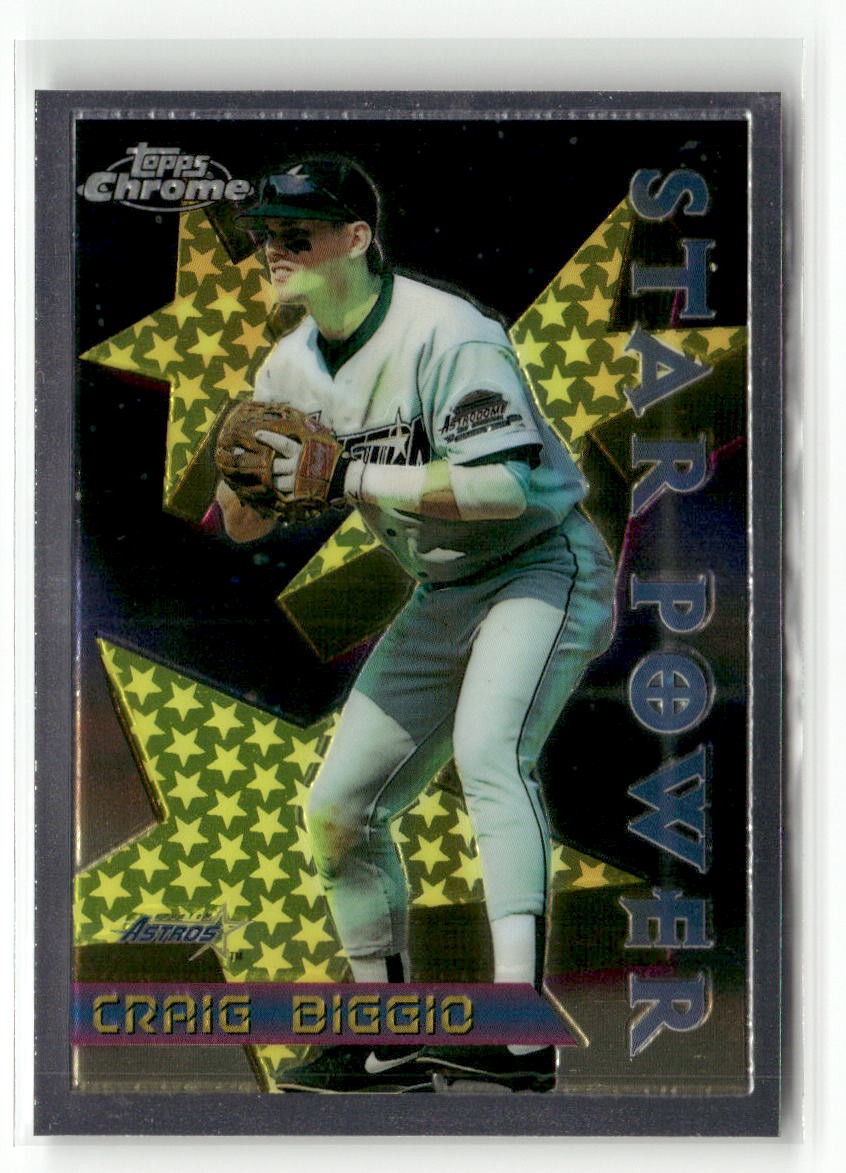 1996 Topps Chrome #9 Craig Biggio STAR POWER HOF