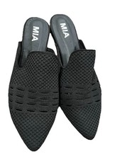 Mia Tina Mule Women  s Pointed Toe Black Size 7 Slip On lightly padded footbed