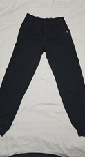 H M Boys Black Jogger Pants Cotton Elastane Elastic Waist, Size 16