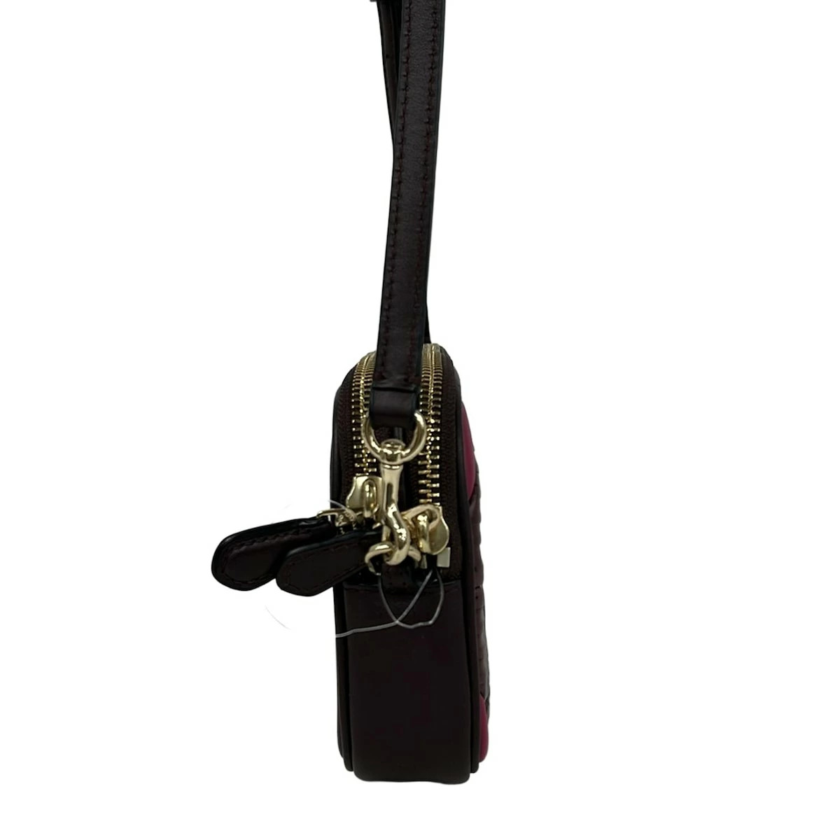 COACH Embossed Patchwork Shoulder Bag Bordeaux Pi… - image 4