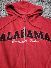 Unisex XL Zip Up Hoodie Sweatshirt Jacket Alabama Crimson Tide College Football