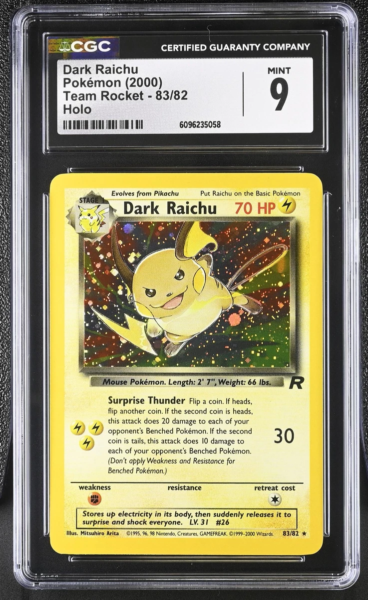 Darkness Raichu Pokémon TCG Individual Collectible Card Game Cards