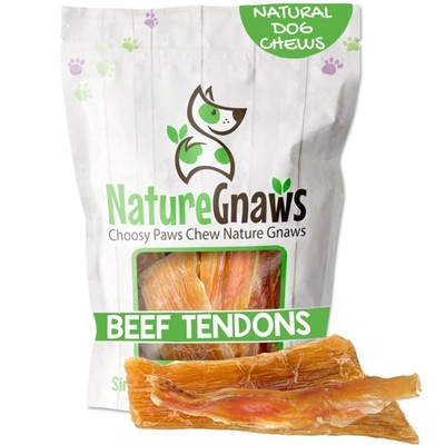 Nature Gnaws Beef Tendons for Dogs (1Lb) - Mixed Thickness - Long Lasting for...