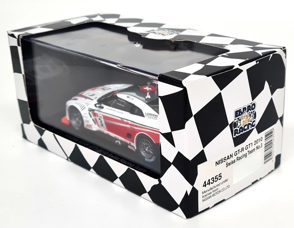Ebbro 1/43 Nissan GT-R R35 GT1 2010 Swiss Racing Team #3 Diecast Scale Model Car - Image 2 of 4