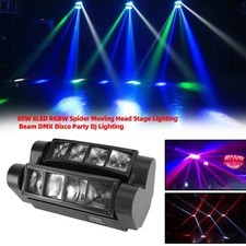RGBW Spider Moving Head Stage Light 8LED 80W DMX for Disco DJ Party KTV