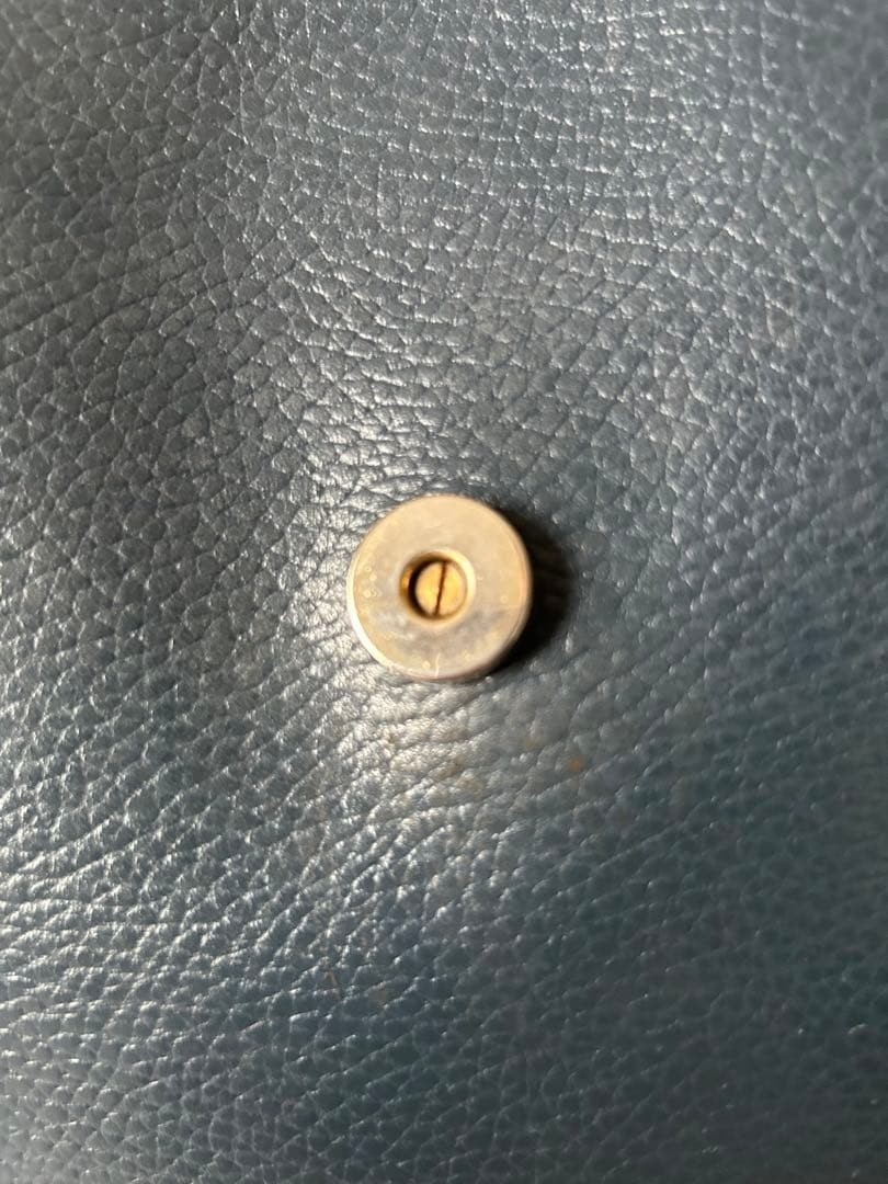 Auth Christian Dior Bag Flap Handbag Vintage Navy Leather Crossbody Women's thumbnail 14