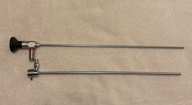 Hysteroscopy sheath set with 2.9mm x 30 degree hysteroscope rigid endoscope