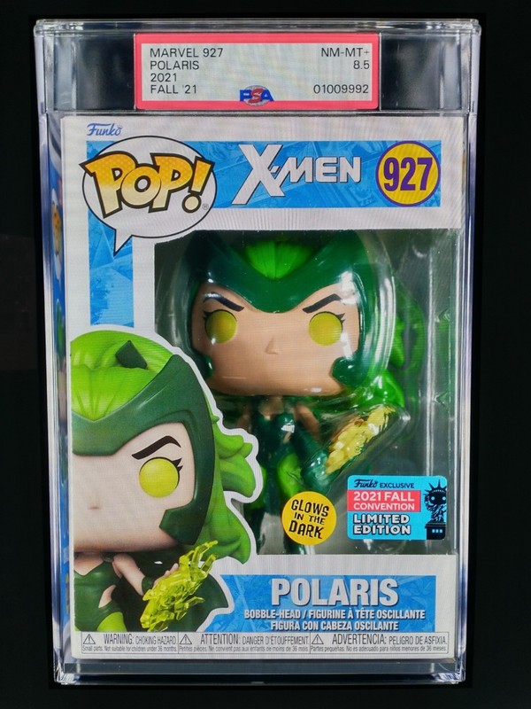PSA 8.5 Funko Pop! Marvel X-Men Polaris 927 GITD 2021 NYCC Fall Exclusive