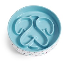 Best Slow Feeder Dog Bowl Ceramic Bowls 1.5 Cups Interactive Puzzle for Fast