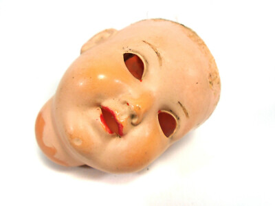 Antiker Zelluloidpuppenkopf von Bruno Schmidt, Herzmarke, 10,3 cm / 4.05''