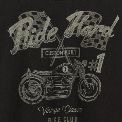 NWT Torrid TShirt Black Motorcycle Graphic Boyfriend Fit Vintage 3XL