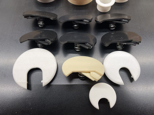 10-Assortment Desk Cable/Wire Plastic Cord Grommets. Sizes & Colors Vary. - Picture 5 of 5