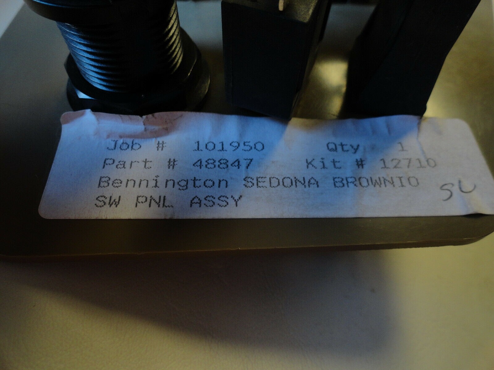 BENNINGTON SEDONA IGNITION SWITCH PANEL 5 7/8" X 5 1/4" 48847 MARINE