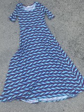 LULAROE Long Maxi Dress Arrowhead Diamond Dress Size L NWOT 4 CHARITY ❤️blt15m16