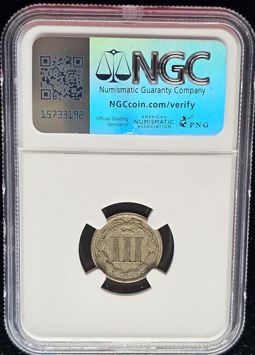 1882 3CN NGC XF 40 Nickel Three-Cent Piece - Picture 2 of 2