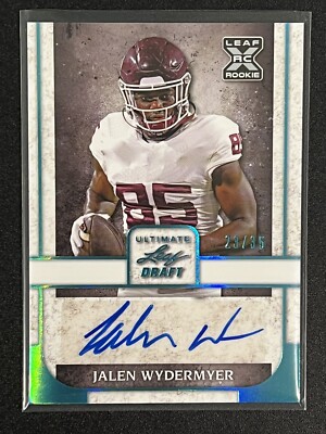 2022 Leaf Ultimate Draft Platinum Spectrum /35 Jalen Wydermyer Rookie Auto RC
