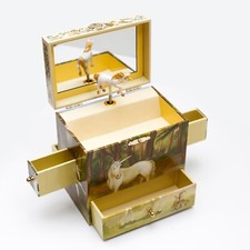Magic Kid's Unicorn Musical Jewelry Box   2-in-1 Organizer with Drawers, V
