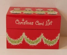 Vintage Tin Metal Christmas Card List Box by Stylecraft, Boys Choral, Lot #13