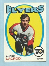 1971-72 Topps Hockey Andre Lacroix #33 Philadelphia Flyers EX-MT **2