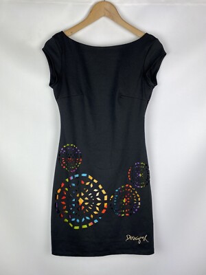 Desigual ladies short sleeve dress size S style 61V21E1