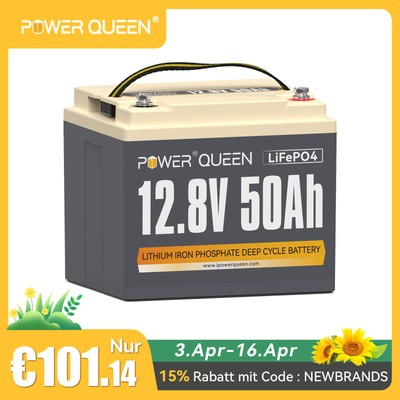 1/2/3/4 Pack 12,8V 50Ah LiFePO4 Lithium Batterie mit 50A BMS Max 640Wh Leistung