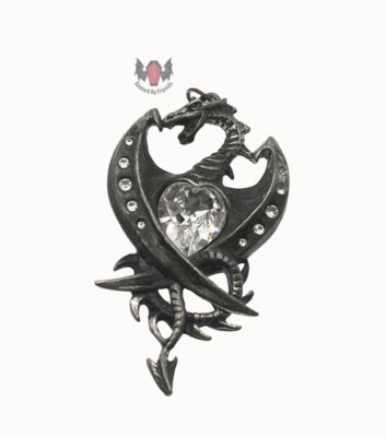 Alchemy Gothic Diamant Herz P609 Anhänger nur Goth Drache Kristall Herz hübsch