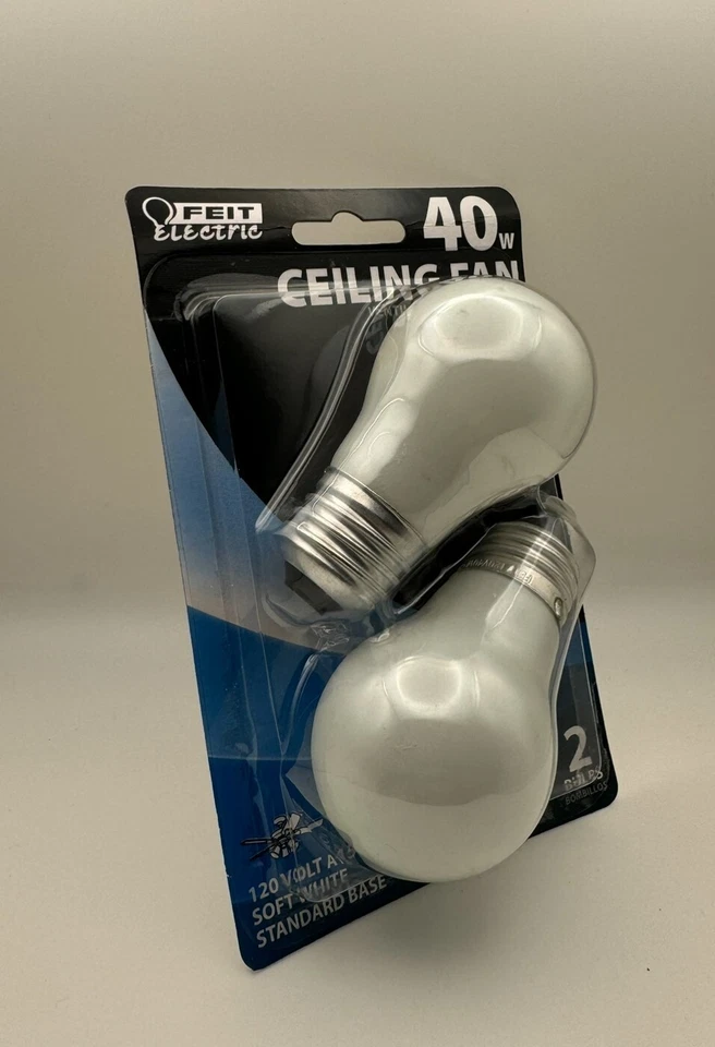 Feit Electric  40W Fan Bulb, White 2 Pack  new FREE  Shipping  - Image 3 of 4