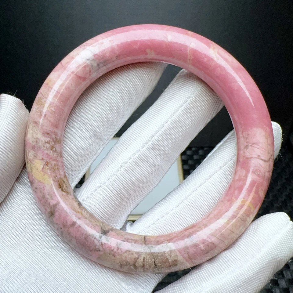 Brazalete brazalete de cristal de piedras preciosas de cuarzo rodonita natural bastante llamativo 58,3 mm Foto 4 de 4