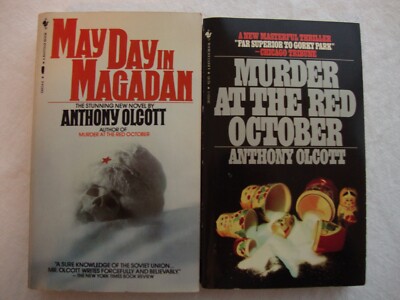 2 new RUSSIA pb books MYSTERY fiction ANTHONY OLCOTT paperbacks VINTAGE rare