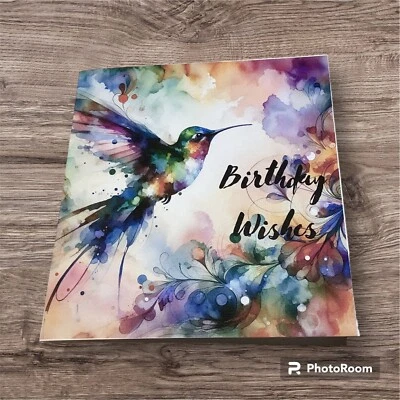 5x5 Inches Happy Birthday Greeting Card Her Friend Daughter Hummingbird HM