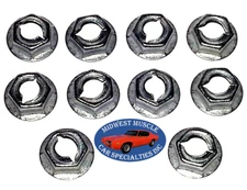 Ford Lincoln Mercury Body Trim Clip Molding 1/4" Thread Cutting Stud Nuts 10p O