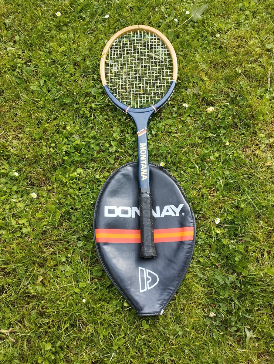 Ancienne Raquette De Tennis Montana Prince Avec Housse Lafuma – État Correct