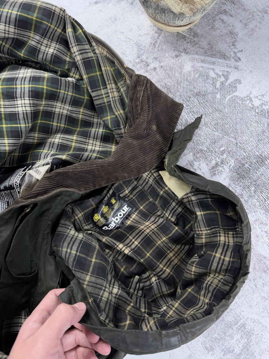 Men Vintage Barbour A160 Burghley C38/97cm Waxed Green Men Vintage Barbour A160 Burghley C38/97cm Waxed Green