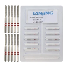 Zirconia Diamond Bur Crown Removal FG Bur Round End Cylinder Fine Grit Z881/014F