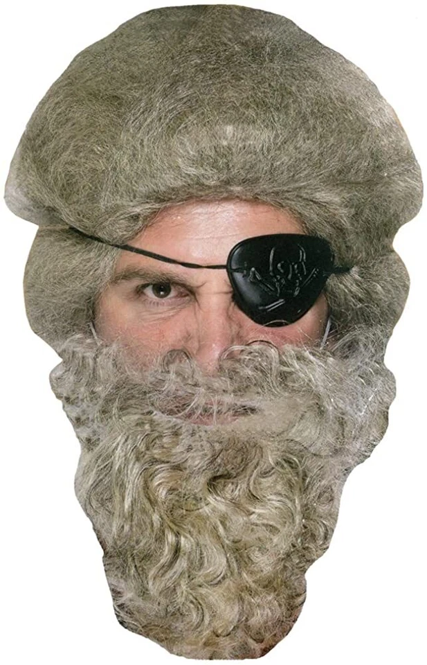Accesorios de Disfraz Barba Pirata Gris Foto 2 de 2