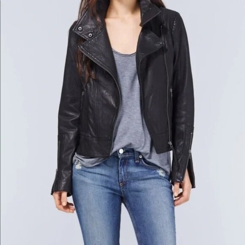 Mackage x Aritzia Black Lamb Leather 