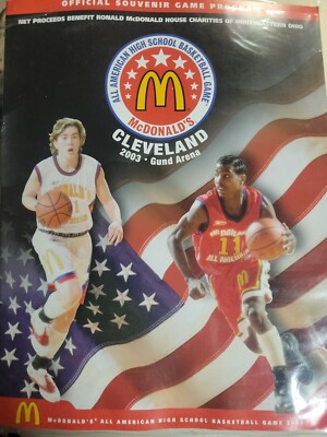 2003 McDonald's High School All-American Basketball Game Program good