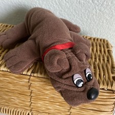 VINTAGE Pound Puppy Puppies Small 7" Brown TONKA Rumple Skins Stuffed Plush