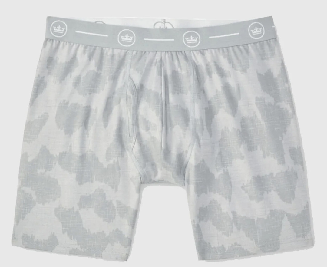 Боксер-бриф PETER MILLAR Crown Sport Windowpan Camo Performance Boxer Brief GALE Grey Sz S 7290₽