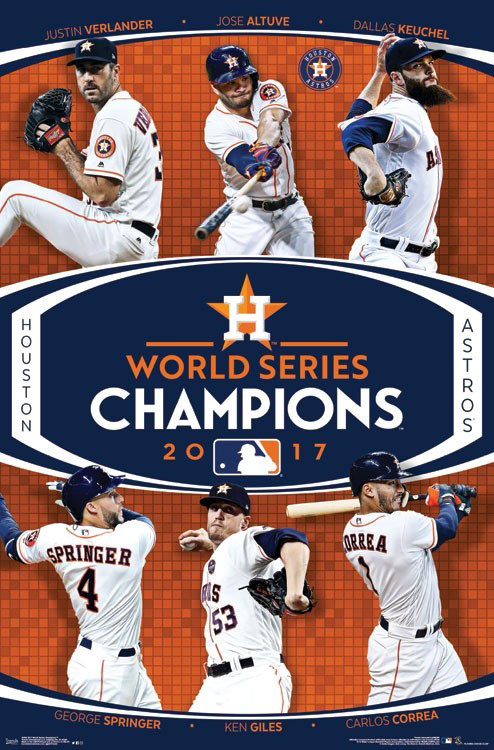 ASTRO　magazine HOUSTON ASTROS 2017 WORLD SERIES CHAMPS 22x34 POSTER Altuve