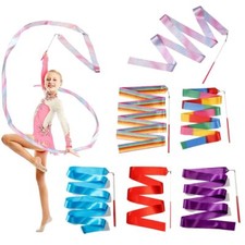 6-Teiliges Kinder Rhythmische Sportgymnastik Band Tanzbänder In Verträumten F...