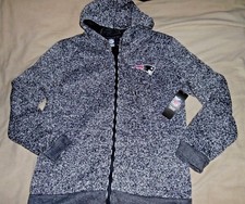 NEW ENGLAND PATRIOTS "NFL TEAM APPAREL" B W HOODED SWEATSHIRT MEN'S MEDIUM 95