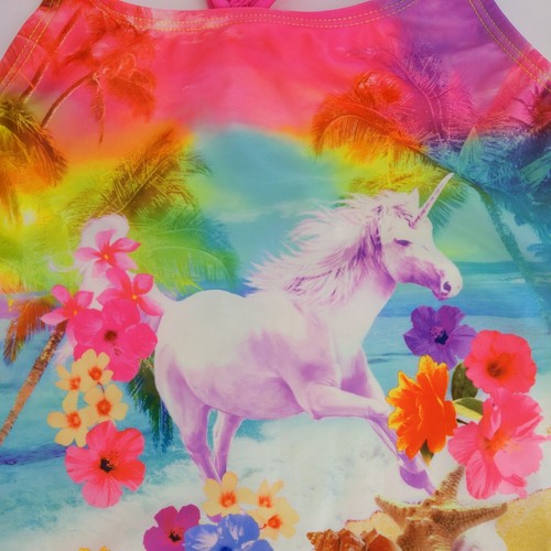Wonder Nation Unicorn Tankini Bikini Set 2pc UPF 50+ XL 14-16 - Picture 5 of 12