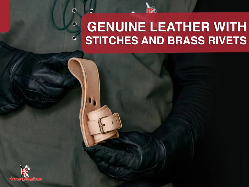 Funda Daga Rana Espada Rana Cuero Medieval Ajustable PARA Feria Renacentista y LARP Foto 4 de 4