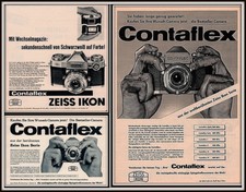 AD LOT OF 3 1958 - 1961 ADS ZEISS IKON CAMERA CONTAFLEX