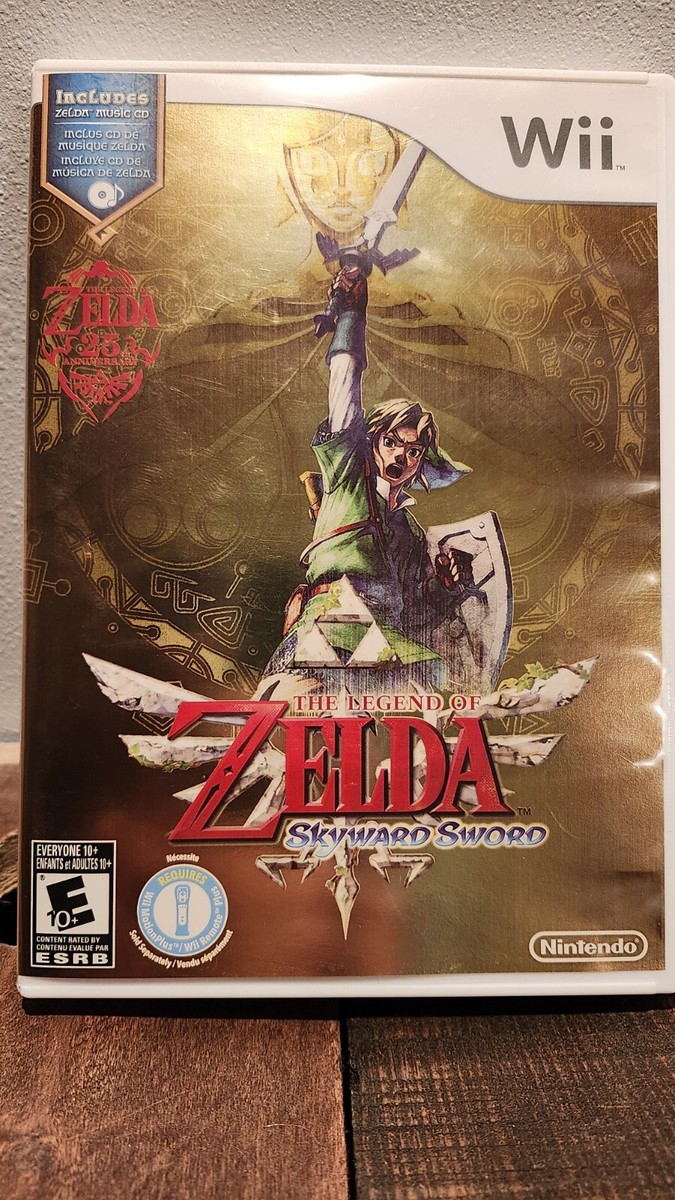 The Legend of Zelda Skyward Sword Nintendo Wii Game with 25th