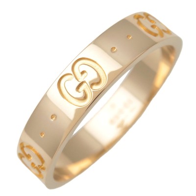 Authentischer Gucci Icon Ring K18 750YG Gelbgold #21 US9,5 Gelbgold - gebraucht kostenloser Versand