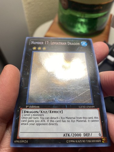 Number 17: Leviathan Dragon Ghost 1st Ed GENF-EN039 Yu-Gi-Oh Minor Scratches - Picture 5 of 11